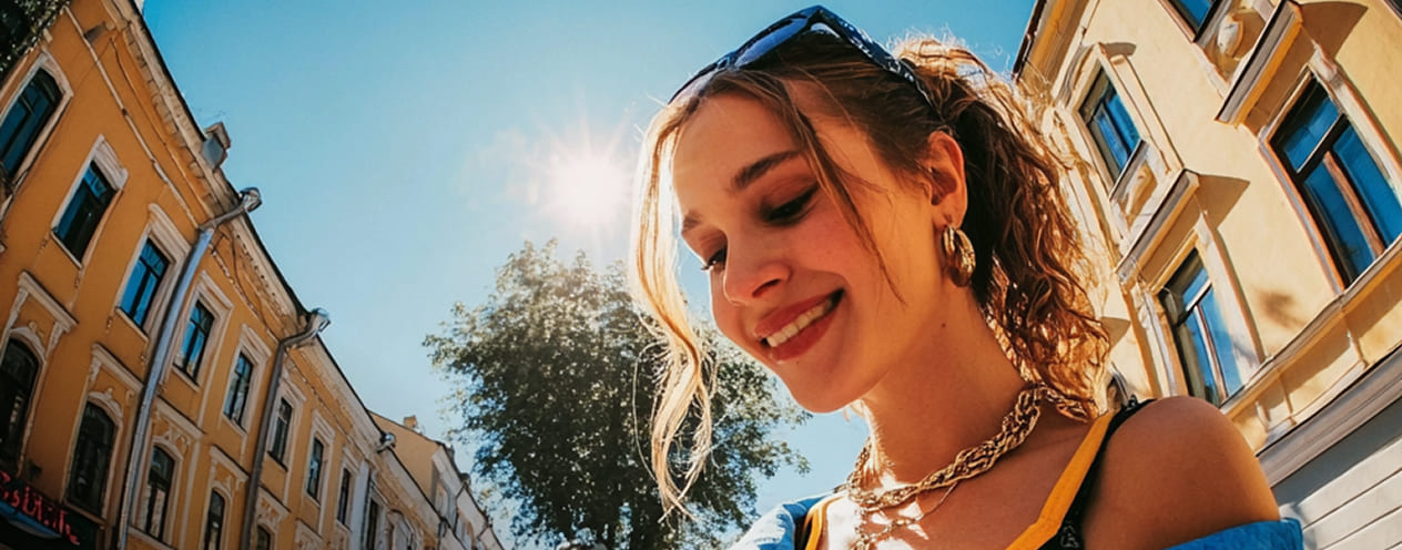 Девушка со смартфоном